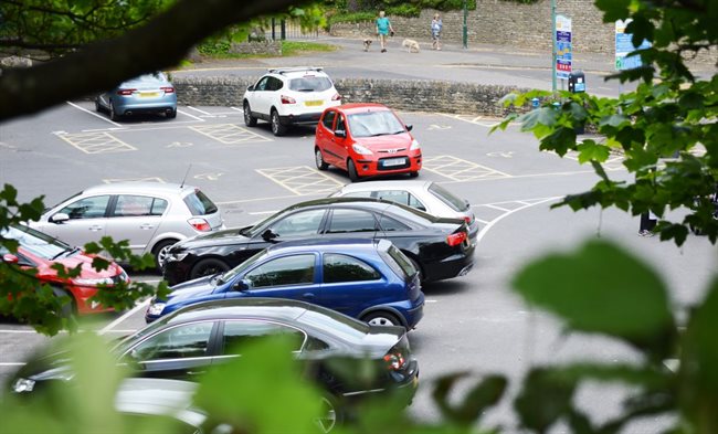 cars parked in a car park