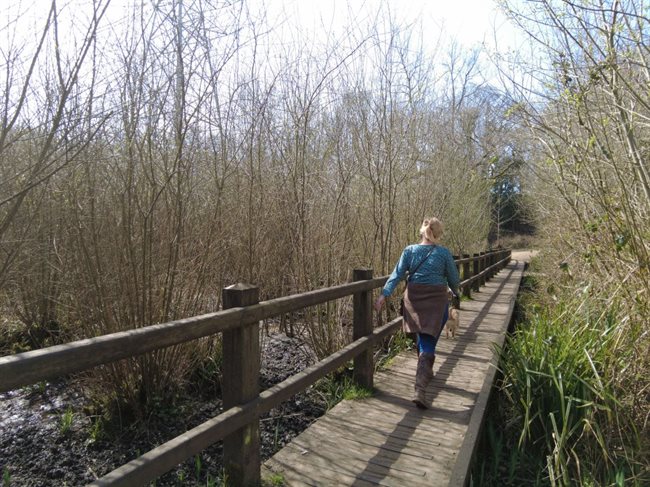 person using Walking path